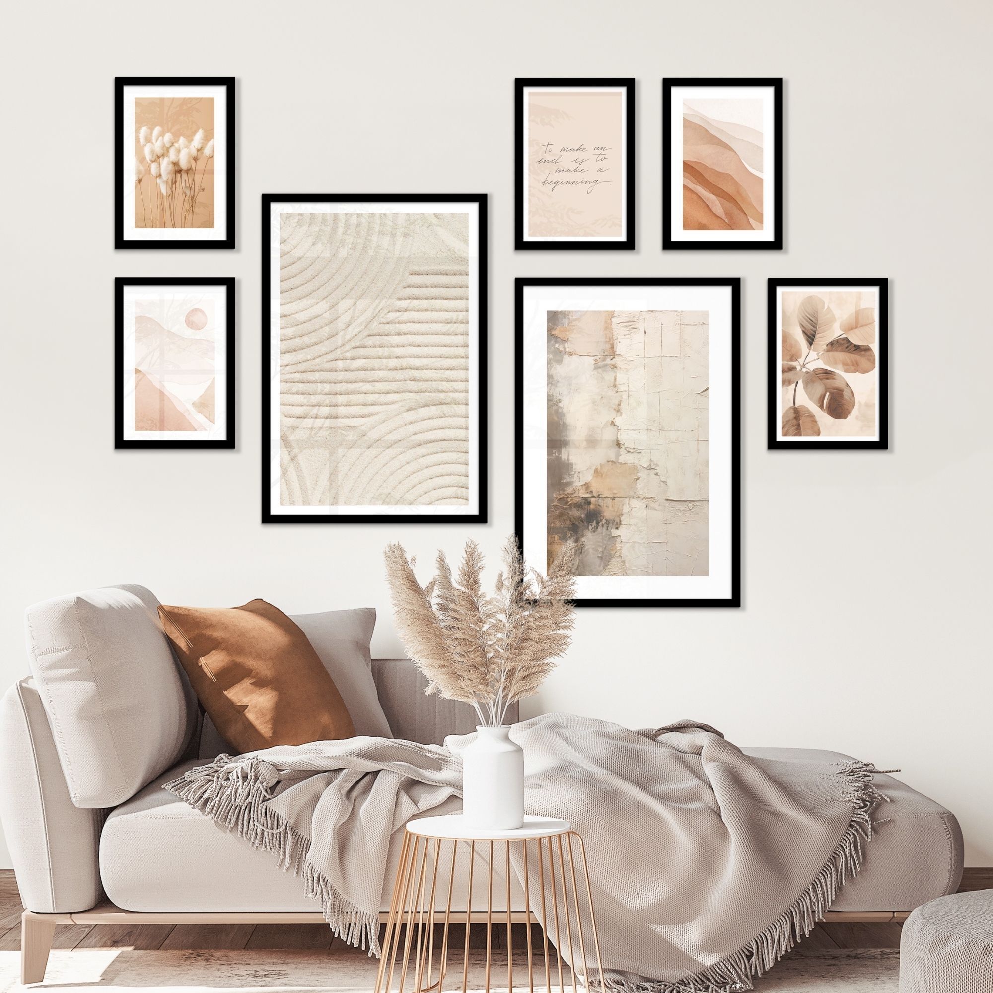 Fotowand schatten van de aarde aan een muur boven een grijze bank