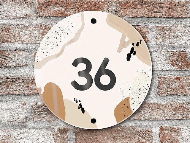 Naambordje voordeur wit plexiglas