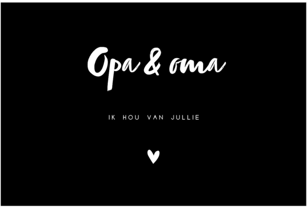 inductiebeschermer opa en oma met tekst