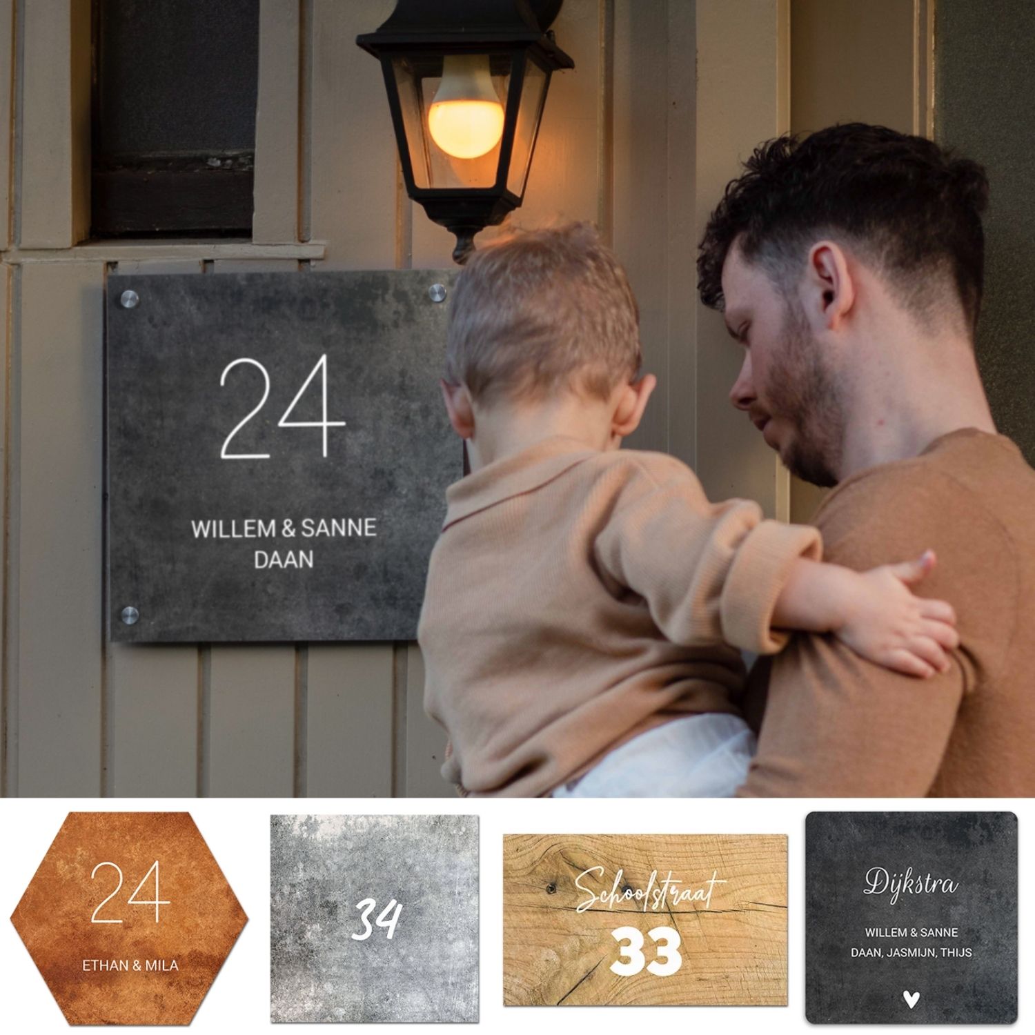 Naambordje voordeur vaderdag 2024