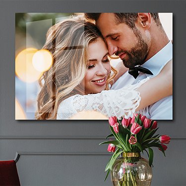 Plexgiglas met trouwfoto